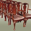 High End SETof TWELVE 10+2 Queen Anne chairs