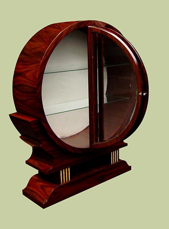 STUNNING Round Art Deco inspired cabinet
