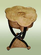 Elegant French Thonet style Olive wood side table