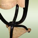 Elegant French Thonet style Olive wood side table