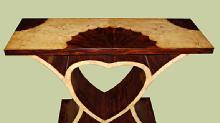 Art Deco Style Heart Shaped Console