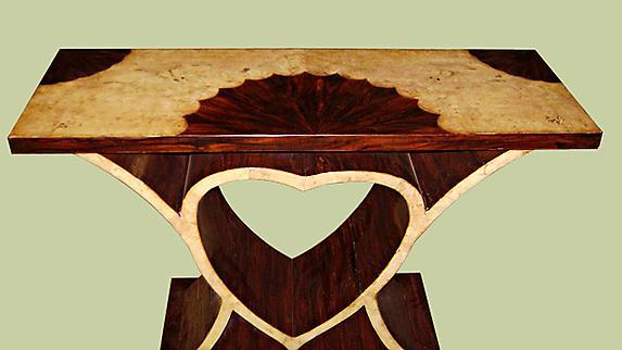 Art Deco Style Heart Shaped Console