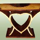 Art Deco Style Heart Shaped Console