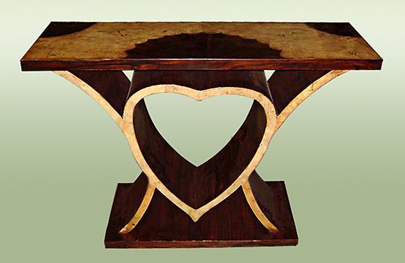Art Deco Style Heart Shaped Console