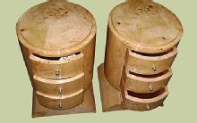 Superb Pair of Art deco style Elm woodl commodes