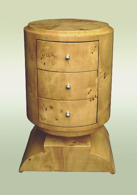 Superb Pair of Art deco style Elm woodl commodes