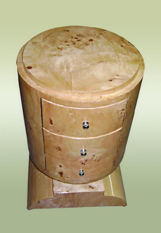 Elegant Art deco style French Elm wood commode