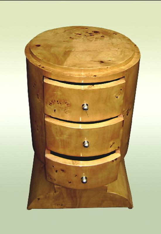 Elegant Art deco style French Elm wood commode