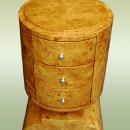 Elegant Art deco style French orange Elm wood commode