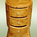 Elegant Art deco style French orange Elm wood commode