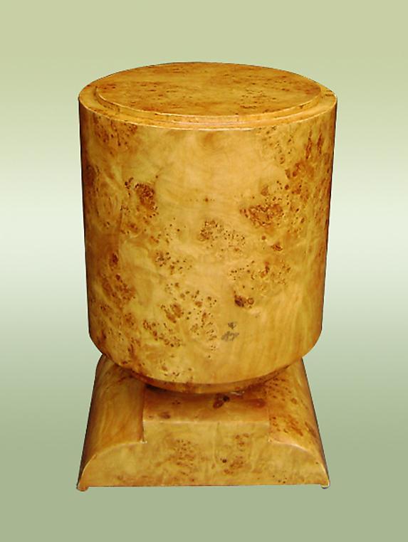 Elegant Art deco style French orange Elm wood commode