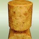 Elegant Art deco style French orange Elm wood commode