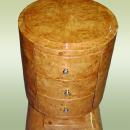 Elegant Art deco style French orange Elm wood commode