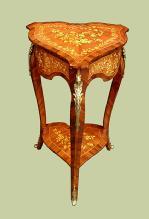 Elegant marquetry French Louis XV style side table