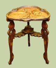 Gorgeous Art Nouveau style Marquetry TABLE Galle design