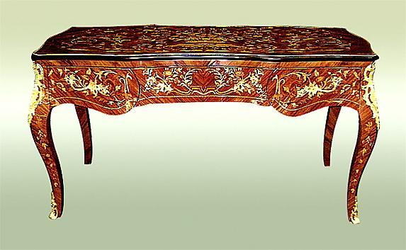 Fantastic Louis XV style desk tulip wood and Bronze.