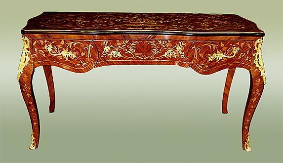 Fantastic Louis XV style desk tulip wood and Bronze.