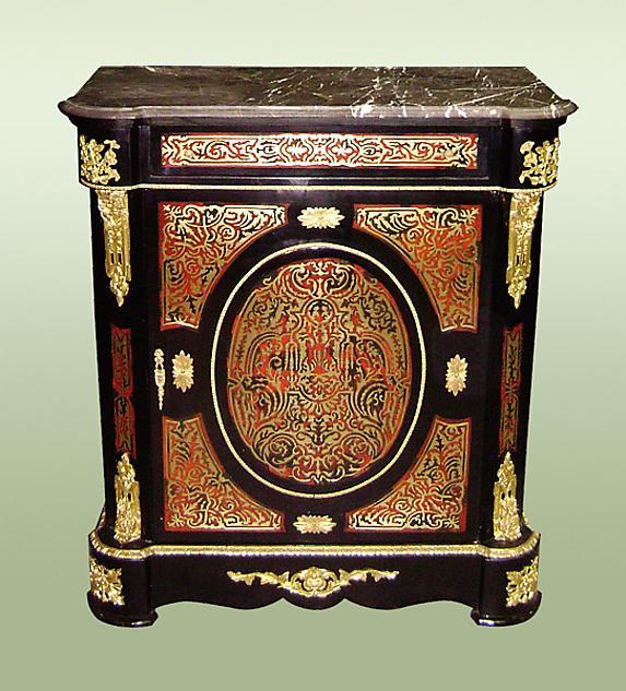 marble top Louis XV style boulle commode