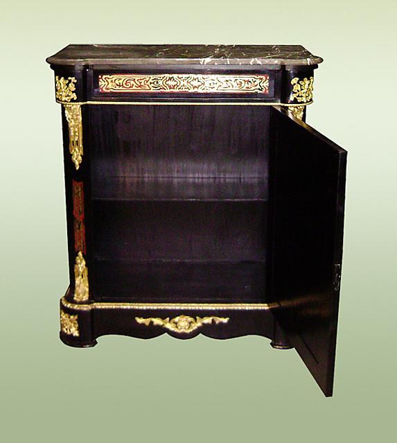 marble top Louis XV style boulle commode