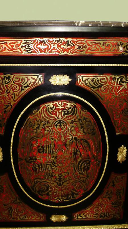 marble top Louis XV style boulle commode