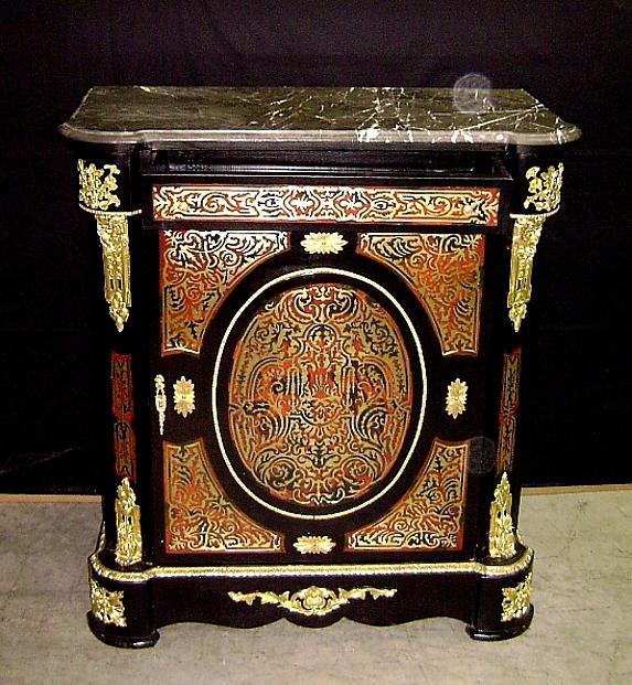 marble top Louis XV style boulle commode