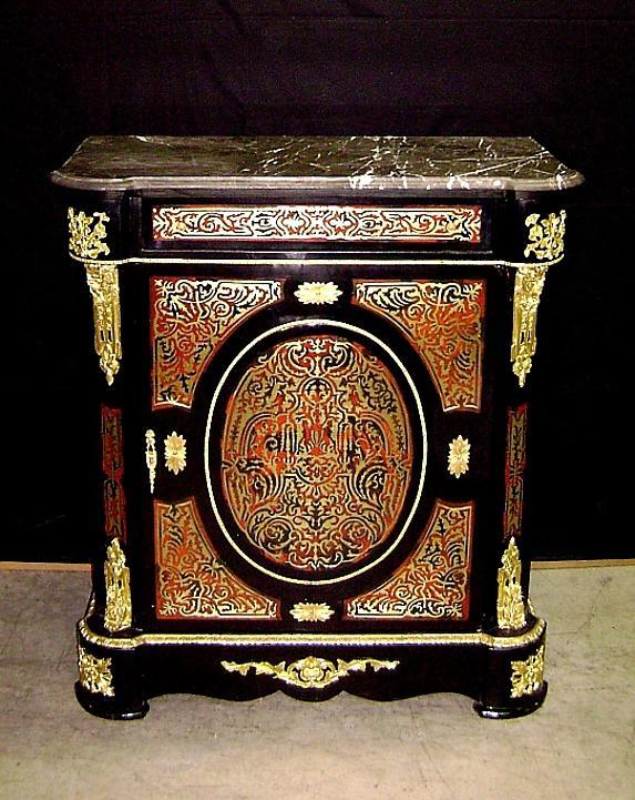 marble top Louis XV style boulle commode