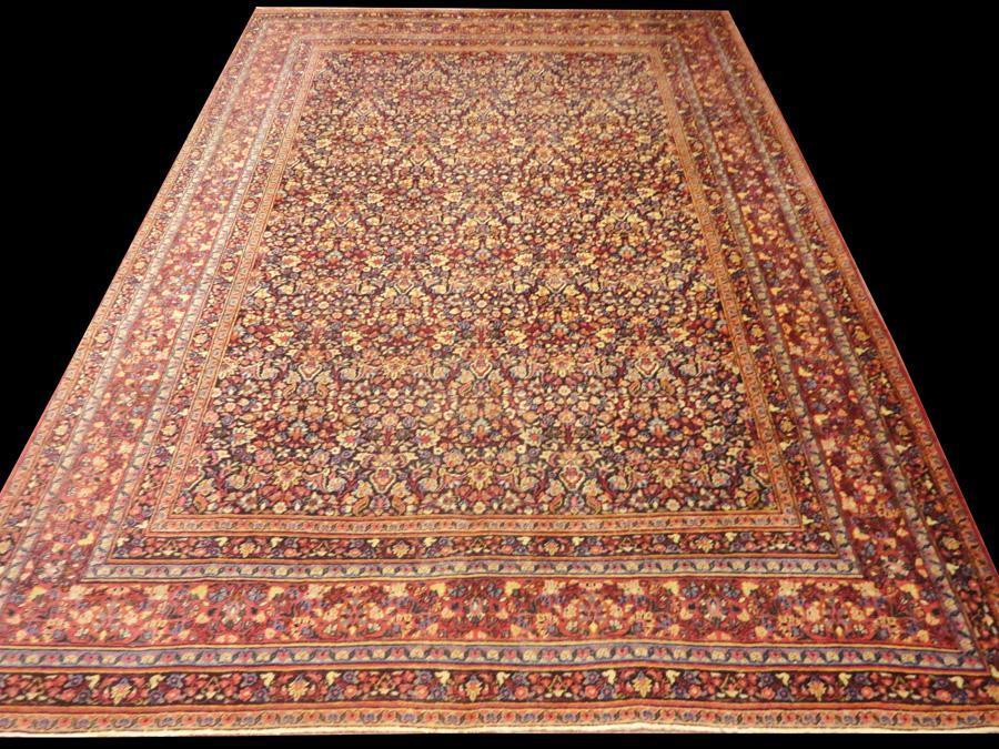 PERSIAN MASHAD DOROUSHT ANTIQUE CARPET/RUG