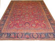 PERSIAN MASHAD CARPET/RUG SIGNED