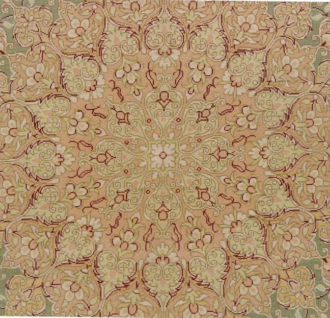PERSIAN QUM SILK MASTERPIECE CARPET/RUG SIGNED NAZARI