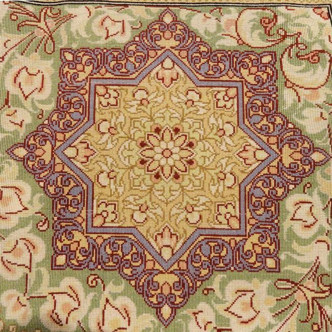 PERSIAN QUM SILK MASTERPIECE CARPET/RUG SIGNED NAZARI