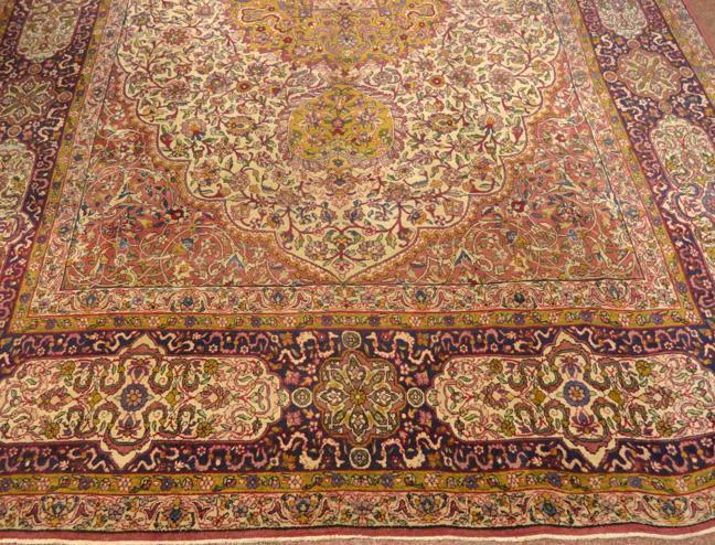 PERSIAN KERMAN ANTIQUE CARPET/RUG