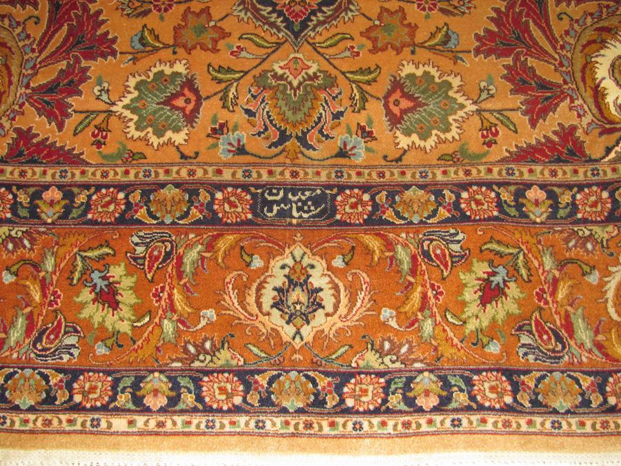 PERSIAN TABRIZ NEZAM CARPET/RUG SIGNED
