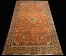 PERSIAN SAROUK FARAHAN ANTIQUE SMALL CARPET/RUG