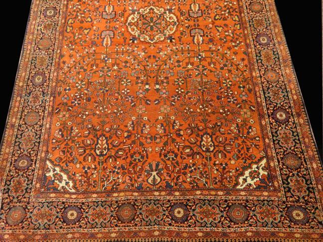 PERSIAN SAROUK FARAHAN ANTIQUE SMALL CARPET/RUG