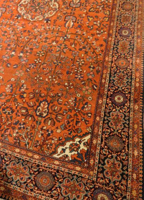 PERSIAN SAROUK FARAHAN ANTIQUE SMALL CARPET/RUG