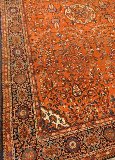 PERSIAN SAROUK FARAHAN ANTIQUE SMALL CARPET/RUG