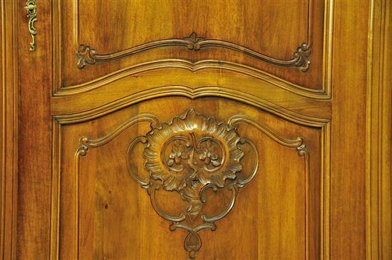 LARGE FRENCH LOUIS XV ARMOIRE WALNUT
