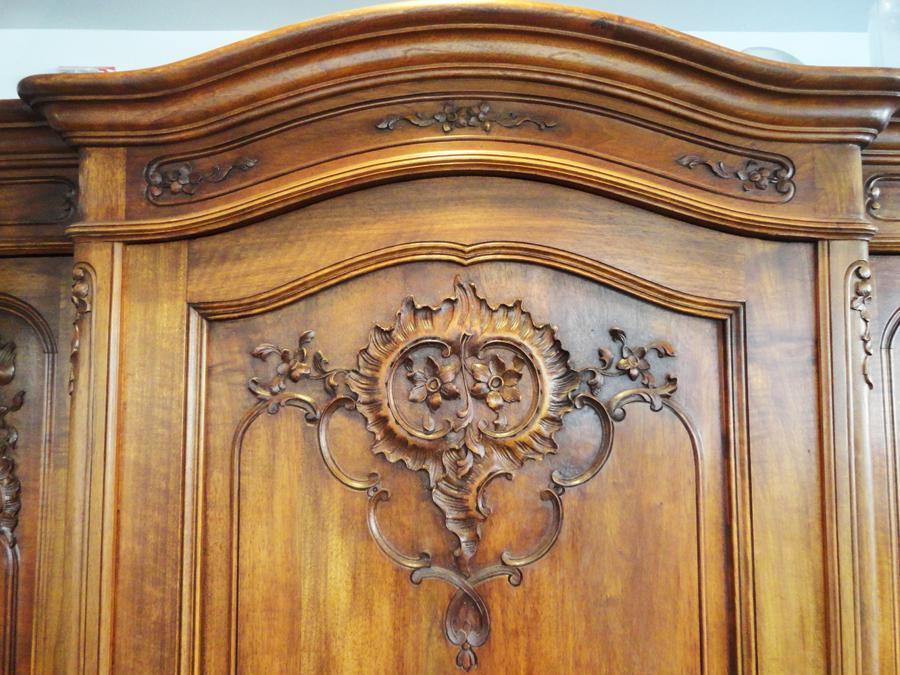 LARGE FRENCH LOUIS XV ARMOIRE WALNUT