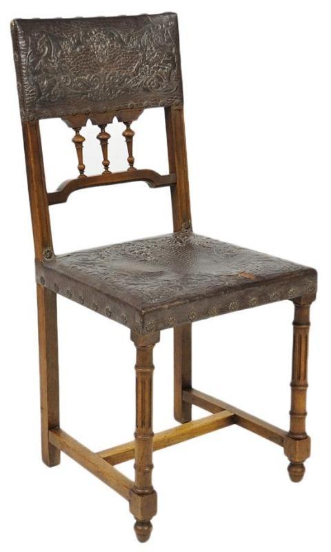 SIX FRENCH CHAIRS LEATHER