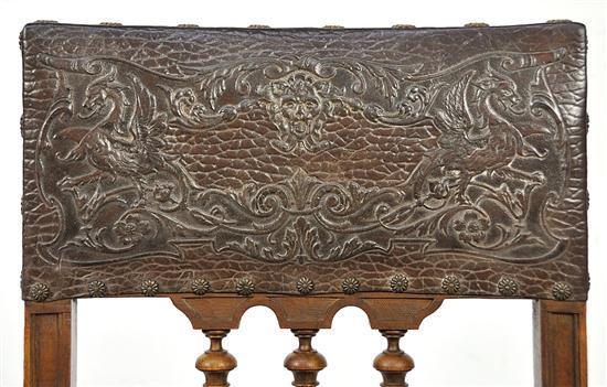 SIX FRENCH CHAIRS LEATHER