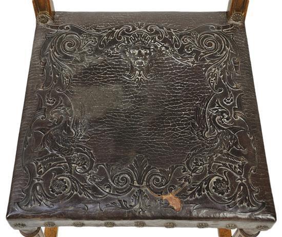 SIX FRENCH CHAIRS LEATHER
