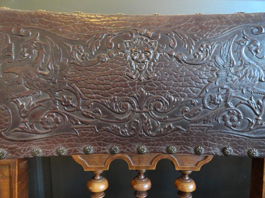 SIX FRENCH CHAIRS LEATHER