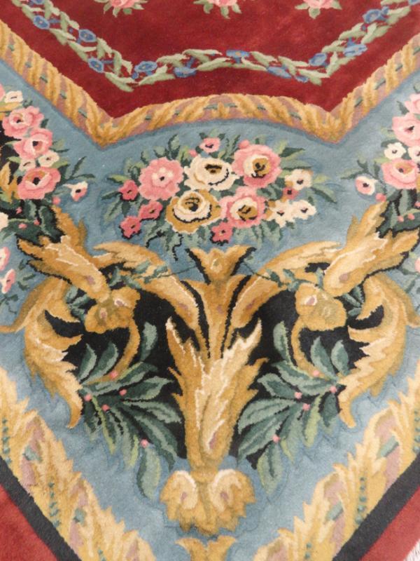 CHINESE ART DECO Ca. 1940's FLORAL CARPET/RUG 11'3