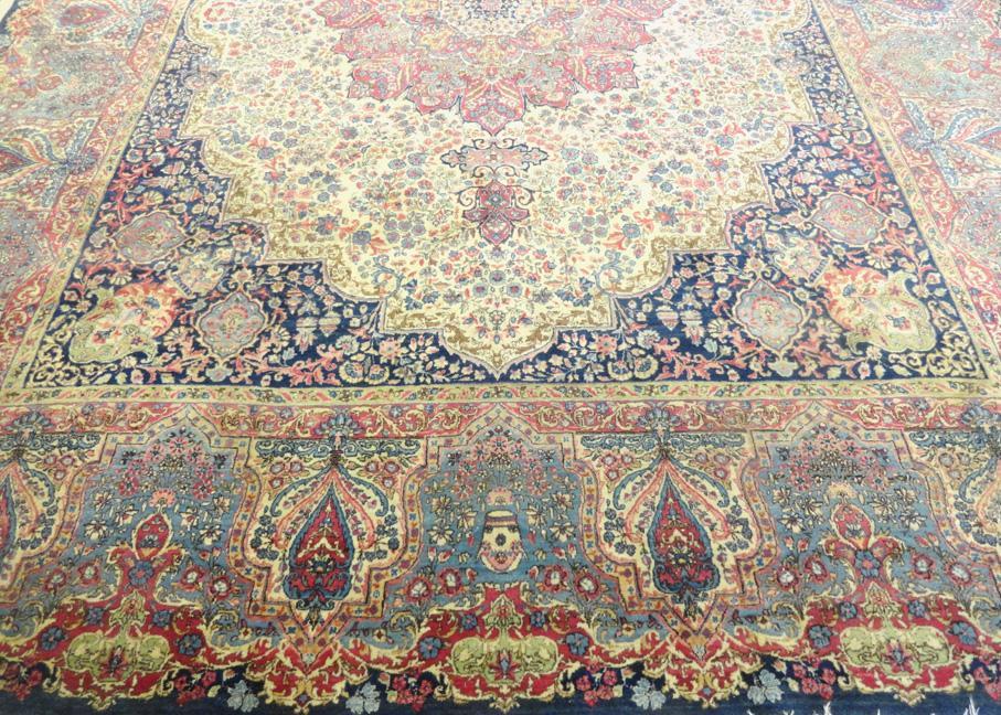 PERSIAN ANTIQUE KERMAN CARPET/RUG 14' x 11'