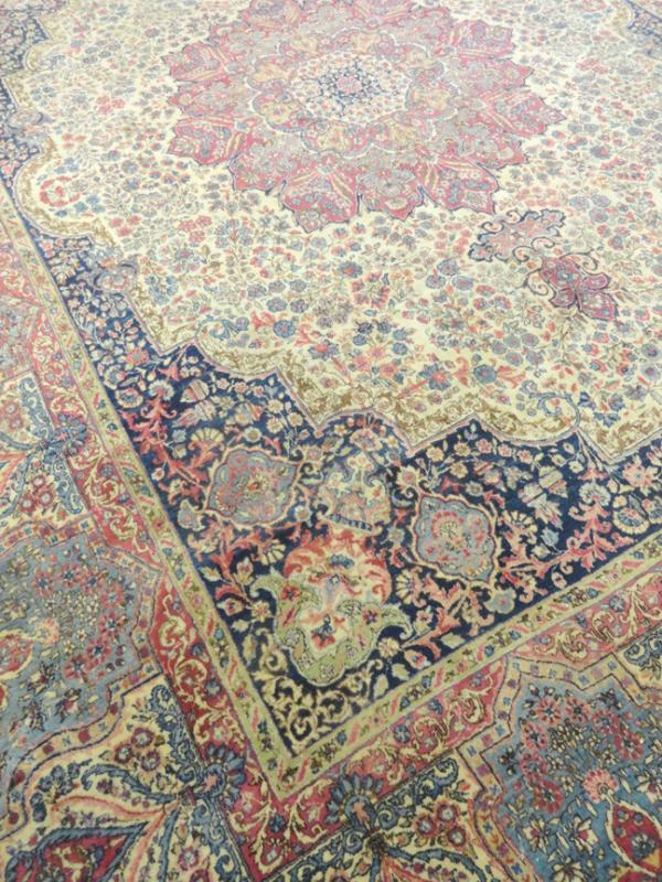 PERSIAN ANTIQUE KERMAN CARPET/RUG 14' x 11'