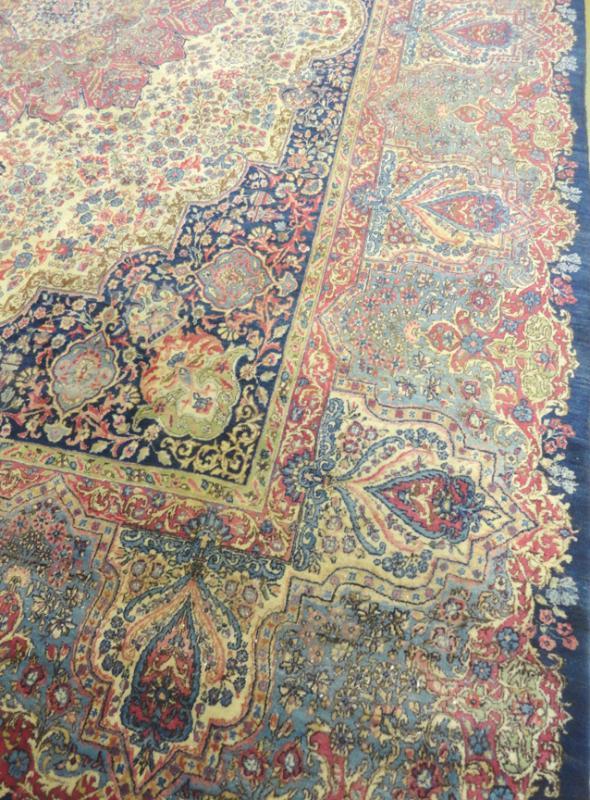 PERSIAN ANTIQUE KERMAN CARPET/RUG 14' x 11'