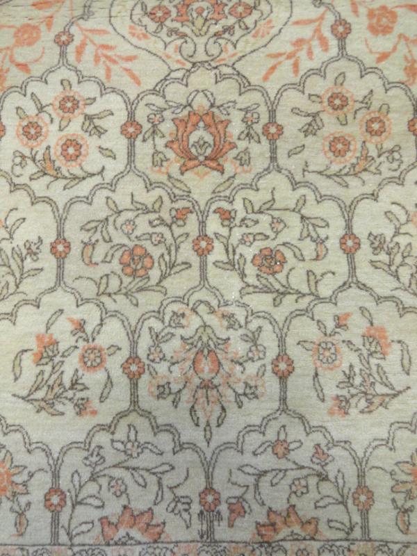 TURKISH HEREKE PRAYER WOOL HAND WOVEN SIGNED 6'1