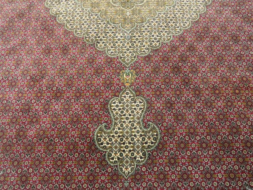 PERSIAN TABRIZ MAHI SILK AND WOOL CARPET/RUG 13'2