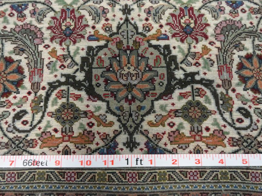 PERSIAN TABRIZ MAHI SILK AND WOOL CARPET/RUG 13'2