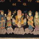 OLD CHINESE IMMORTALS SMALL PICTORIAL RUG 6' x 2'6